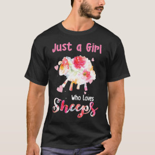 Nur ein Mädchen, das Schafe Liebe T-Shirt