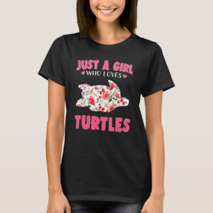 Nur ein Mädchen, das Schildkröten Liebe T-Shirt