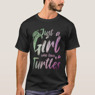 Nur ein Mädchen, das Schildkröten Lieben Tiere Lov T-Shirt
