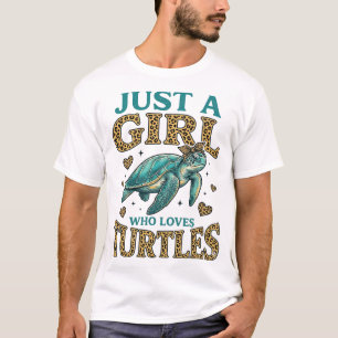 Nur ein Mädchen, das Schildkröten liebt Vintage Gr T-Shirt