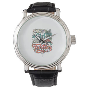 Nur ein Mädchen, das Schildkröten liebt, Vintage-S Armbanduhr