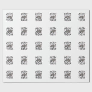 Nur ein Mädchen, das Schildkröten liebt, Vintage-S Geschenkpapier