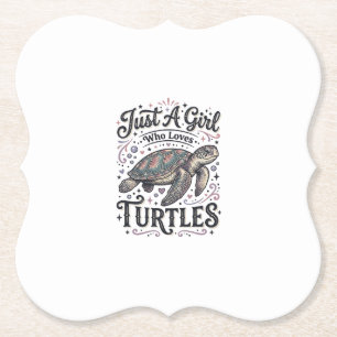 Nur ein Mädchen, das Schildkröten liebt, Vintage-S Untersetzer