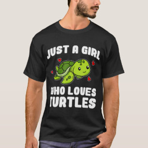 Nur ein Mädchen, das Schildkröten Niedliche Meeres T-Shirt