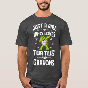 Nur ein Mädchen, das Schildkröten und Krebse Liebe T-Shirt