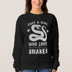 Nur ein Mädchen, das Schlangen Lieben Schlange Sna Sweatshirt