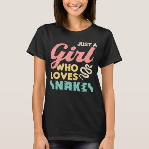 Nur ein Mädchen, das Schlangen liebt Schlangenbe T-Shirt