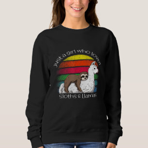 Nur ein Mädchen, das Schluchten und Llamas Liebe - Sweatshirt