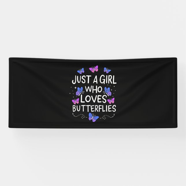 Nur ein Mädchen, das Schmetterling Liebe Banner (Horizontal)