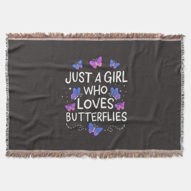 Nur ein Mädchen, das Schmetterling Liebe Decke (Vorderseite)