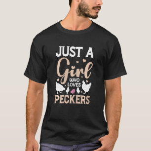 Nur ein Mädchen, das Schnäbel süße Hühnerblumen li T-Shirt