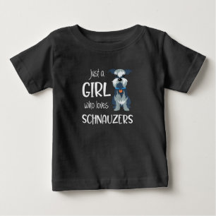 nur ein Mädchen, das Schnauzer-Liebe hat _ Schnauz Baby T-shirt