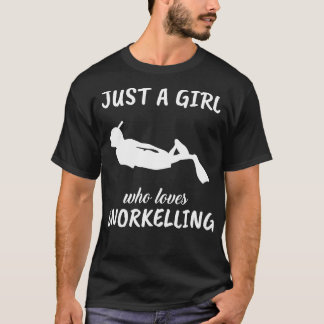 Nur ein Mädchen, das Schnorcheln Lieben T-Shirt