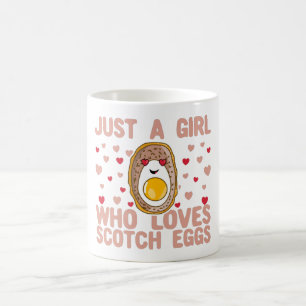 Nur ein Mädchen, das schottische Eier Kaffeetasse