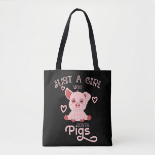 Nur ein Mädchen, das Schweine Liebe