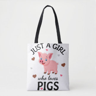 Nur ein Mädchen, das Schweine Liebe
