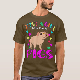 Nur ein Mädchen, das Schweine Liebe3579 T-Shirt