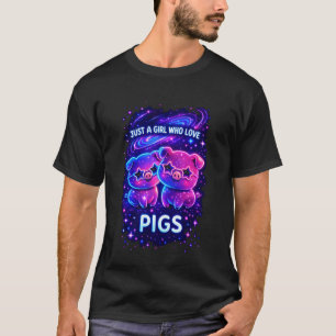 Nur ein Mädchen, das Schweine liebt, lustiger Schw T-Shirt
