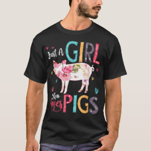 Nur ein Mädchen, das Schweine Shirt für Schweine L