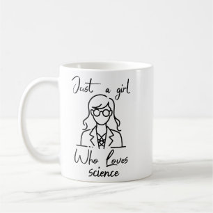 Nur ein Mädchen, das Science Liebe Steminist Kaffeetasse