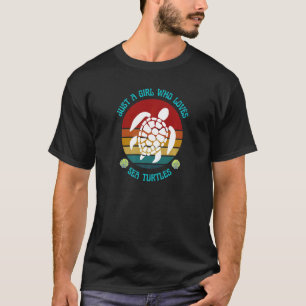 Nur ein Mädchen, das Sea Turtles Süße Tier Turt Li T-Shirt