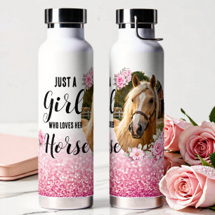 Nur ein Mädchen das sein Pferd liebt Benutzerdefin Trinkflasche