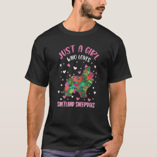 Nur ein Mädchen, das Shetland Sheepdogs Sheltie G T-Shirt