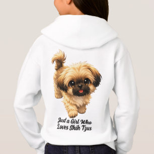 Nur ein Mädchen, das Shih Tzus liebt, Hundepfote u Hoodie