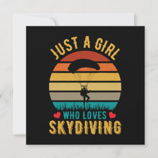 Nur ein Mädchen, das Skydiving Lieben