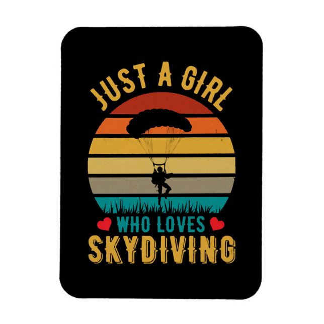 Nur ein Mädchen, das Skydiving Lieben Magnet (Vertikal)
