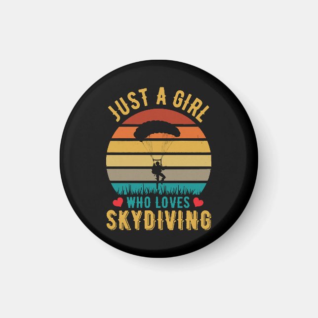 Nur ein Mädchen, das Skydiving Lieben Magnet (Vorne)