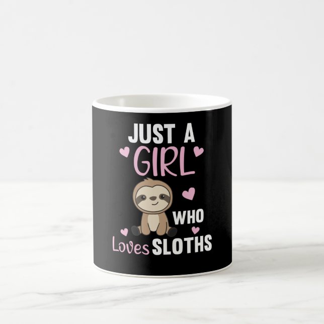 Nur ein Mädchen, das Sloths Niedliche Tiere Liebe, Kaffeetasse (Mittel)