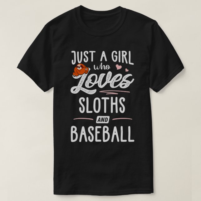 Nur ein Mädchen, das Slots und Baseball Geschenke  T-Shirt (Design vorne)