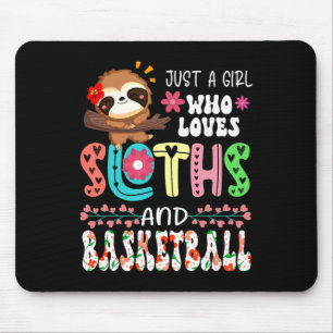 Nur ein Mädchen, das Slots und Basketballflora Lie Mousepad