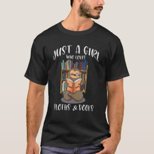 Nur ein Mädchen, das Slots und Bücher-Leser Liebe T-Shirt