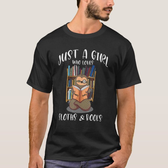 Nur ein Mädchen, das Slots und Bücher-Leser Liebe T-Shirt (Vorderseite)