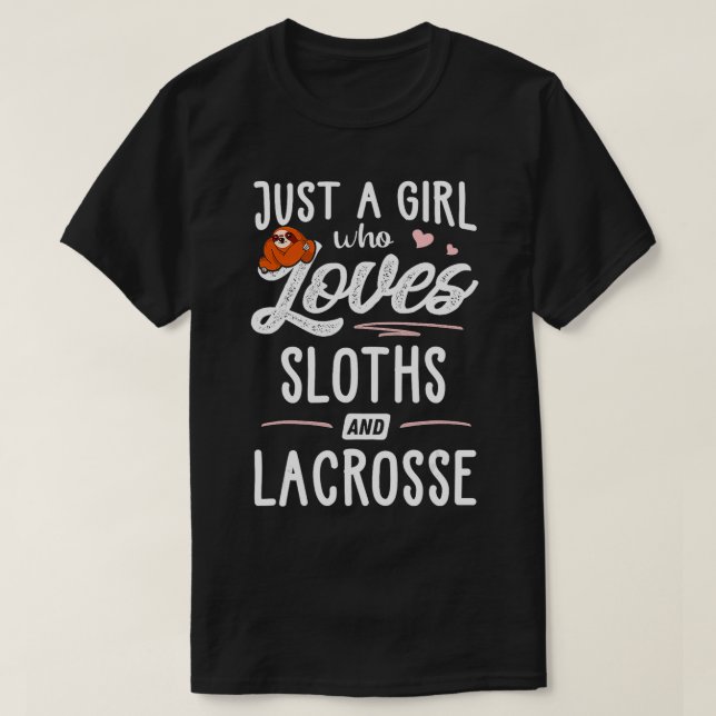 Nur ein Mädchen, das Slots und Lacrosse Geschenke  T-Shirt (Design vorne)
