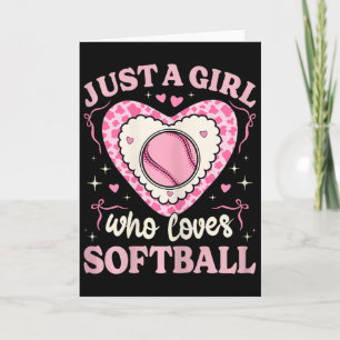 Nur ein Mädchen, das Softball-Kuh-Druck-Mädchen Ki Karte