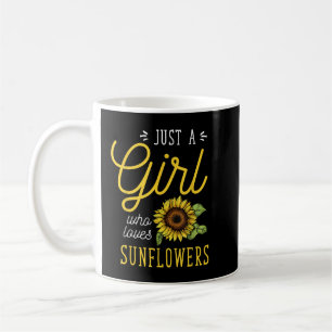 Nur ein Mädchen, das Sonnenblumen Lieben Florist K Kaffeetasse