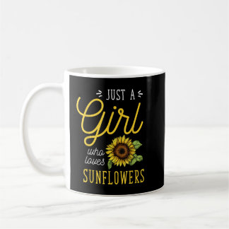Nur ein Mädchen, das Sonnenblumen Lieben Florist K Kaffeetasse