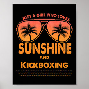 Nur ein Mädchen, das Sonnenschein und Kickboxen li Poster