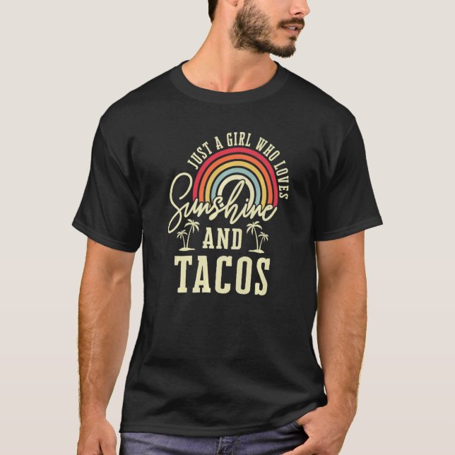 Nur ein Mädchen, das Sonnenschein und Tacos Premiu T-Shirt (Vorderseite)