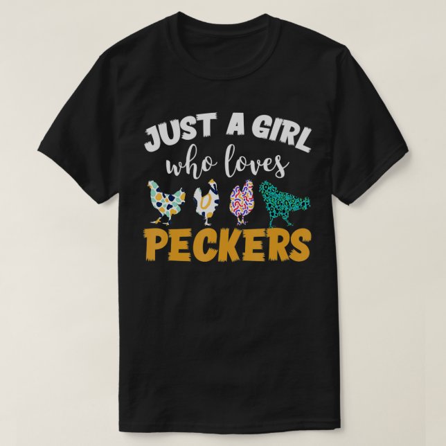 Nur ein Mädchen, das Spechte Liebe T-Shirt (Design vorne)