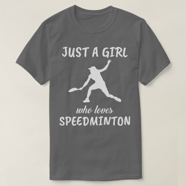 Nur ein Mädchen, das Speedminton Lieben T-Shirt (Design vorne)