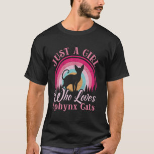 Nur ein Mädchen, das Sphynx-Katzen liebt Frauen Mä T-Shirt