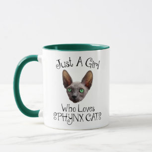 Nur ein Mädchen, das Sphynx-Katzen  Tasse