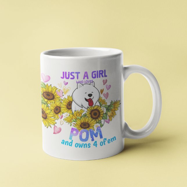 Nur ein Mädchen, das Spitz Sonnenblume Liebe Kaffeetasse (Von Creator hochgeladen)