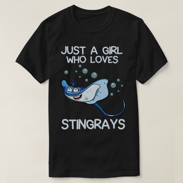 Nur ein Mädchen, das Stingrochen Liebe T-Shirt (Design vorne)