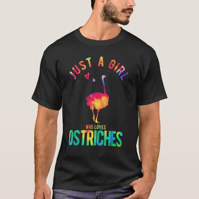 Nur ein Mädchen, das Straußenstricks Lieben hat T-Shirt (Vorderseite)