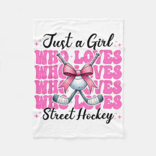 Nur ein Mädchen, das Street-Hockey Coquette-Schlei Fleecedecke